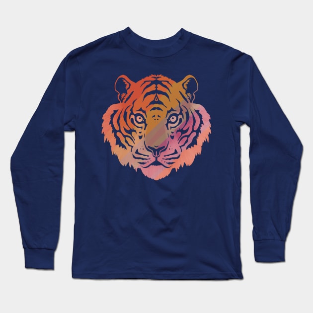 Tiger - Rainbow Long Sleeve T-Shirt by Tanimator